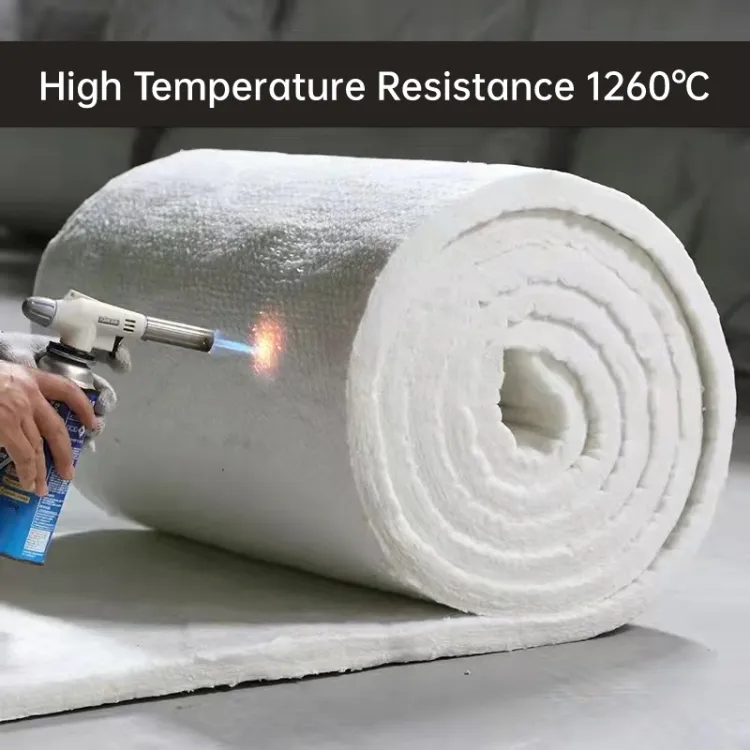 2600 F Ceramic Wool Furnace Insulation Aluminum Silicate Fireproof Blanket Ceramic Fiber Blanket