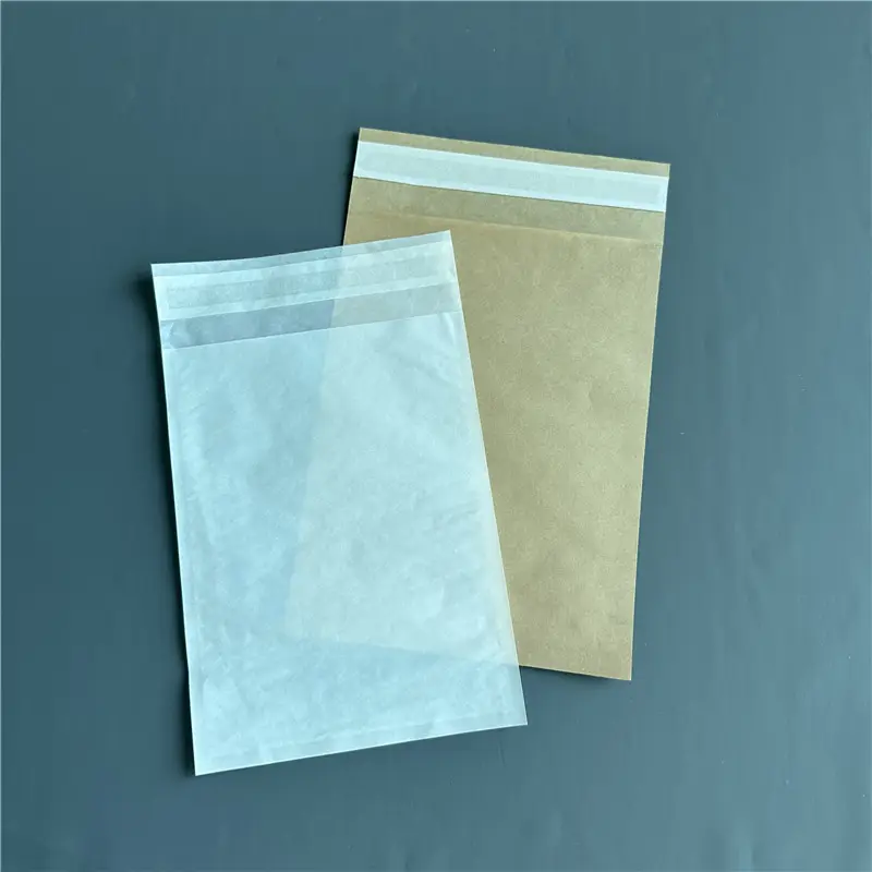 500個入りグラシンペーパーバッグ100% 生分解性透明グラシンペーパー包装袋衣類用