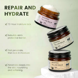 Baume fouetté non parfumé au suif de bœuf, crème ultra-hydratante HALAL, hydratant visage au suif de bœuf pour hommes, crème de soin pour peaux sèches - Product Image 6