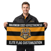 Drapeaux personnalisés en polyester haute résistance avec logo de marque, impression par sublimation HD pour cérémonie de grand ouverture, faible MOQ, résistants à la décoloration