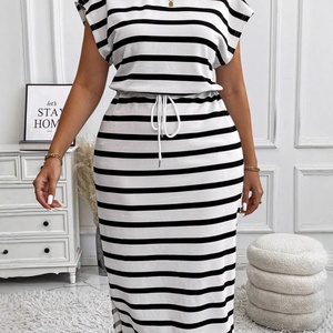 Robe grande taille pour femmes, vêtements grande taille, jupes de plage d'été pour femmes rondes, maxi noire, décontractée, formelle, robes grande taille pour femmes - Product Image 5