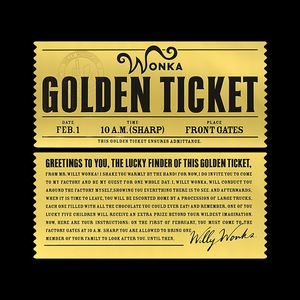 Venta al por Mayor de Fábrica, Nuevas Tarjetas Doradas de Chocolate Estilo Wonka, Billetes de Plástico con Lámina Dorada, Tarjetas de Regalo Coleccionables, Personalizables Disponibles - Product Image 6