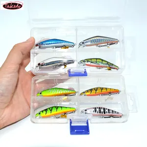 TAKEDO Jumbo 66 Grosir 4Pcs/Kotak Wobblers Populer Jerkbait Memancing Umpan Set 58.8Mm 6G Tenggelam Ikan Kecil Memancing Umpan