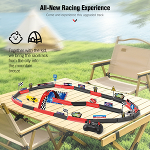 Voiture de course télécommandée sans fil 2,4 GHz haute vitesse à assembler soi-même, jouet véhicule de piste de course, voiture de slot racing haute vitesse - Product Image 6