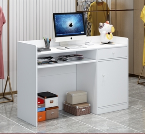 Mostrador de Caja Moderno y Minimalista para Tienda de Ropa, Pequeño Mostrador Comercial para Bar, Barbería, Salón de Belleza, Recepción - Product Image 3
