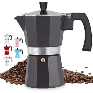 İtalyan tarzı paslanmaz çelik, elektrikli Espresso kahve makinesi indüksiyon 6 bardak Moka Pot Bialetti alüminyum/