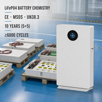 Batterie de stockage d'énergie LiFePO4 10,2K-LV 51,2V 200Ah 10,24kWh pour système solaire domestique avec 90% DoD