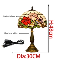 Lampe de chevet créative en verre teinté de style rural américain de 12 pouces, idéale pour restaurant, bar, ou comme cadeau d'art chaleureux pour mariage