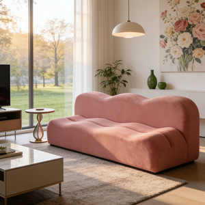 Divano Letto per Soggiorno, Divano Creativo a Forma d'Onda per Reception di Centri Estetici <span class=keywords><strong>e</strong></span> Lounge, Divano Moderno Personalizzato - Product Image 1