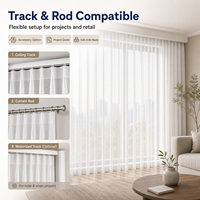 Cortinas de Voile de Lujo para Hoteles, Cortinas Transparentes al por Mayor de Fábrica para Habitaciones, Oficinas y Edificios, Tamaño Personalizado