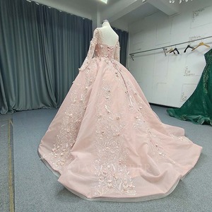 Vestido de Quinceañera Rosa Lsany216, Moderno, Talla Grande, con Lentejuelas, Cintura Natural, Bordado, Servicio OEM, Jancember - Product Image 5