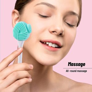 Cepillo para máscara <span class=keywords><strong>Facial</strong></span> de doble cabeza, aplicador de silicona, cuchara, espátula, palo agitador, cuidado de la piel para mujer, herramientas de maquillaje para el hogar - Product Image 5