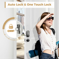 Arpha D180 Home Outdoor Porte en bois étanche Anti-Peeking Mot de passe Déverrouillage Alarme de batterie faible Serrure intelligente à pêne dormant automatique