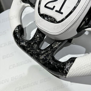 Volant en cuir blanc avec LED et fibre de carbone, directement de l'usine, pour <span class=keywords><strong>Dodge</strong></span> Charger Challenger SRT 2019 <span class=keywords><strong>2020</strong></span> 2021 2022 2023 - Product Image 4