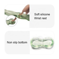 Tapis de souris de jeu en gel cristallin transparent avec repose-poignet, résistant à l'eau, design et logo personnalisables pour la maison et le bureau