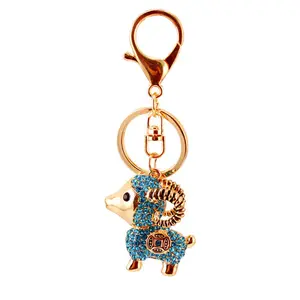 Mặt dây chuyền Rhinestone kim loại Keychain cho Giáng sinh năm mới món quà dễ thương Keychain tùy chỉnh