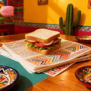 Papel para Envolver Sándwiches de Cantina Personalizado, Papel Antigrasa para Hamburguesas, Papel para Envolver Pollo, Mantel Laminado, Papel Encerado - Product Image 4