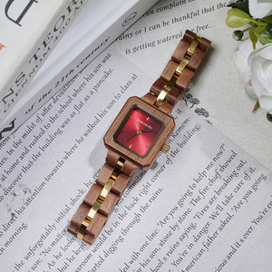 Biểu Tượng Tùy Chỉnh Sang Trọng Gỗ Xem Với Thạch Anh Phong Trào Quay Số Vuông Và Thời Trang Ban Nhạc-Thương Hiệu Dropshipping Đặt Hàng Thấp Bán Buôn Quà Tặng - Product Image 6