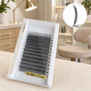 005 Plateaux à base étroite et pointus en fibre noire légère, application facile pour les experts en beauté, cils à pointes, cils Comic Spire - Product Image 1
