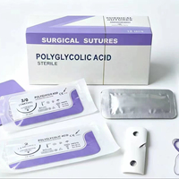 Sutures chirurgicales médicales résorbables stériles à aiguille PGA Polyglactin 910 Nylon Catgut PDO PDS SILK, Fabrication OEM