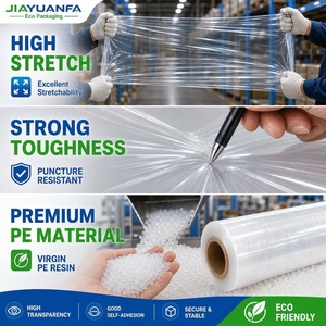 Película Estirable Industrial de Alta Resistencia LLDPE, Rollo de Envoltura para Palés, Alta Adhesión, Resistente a Desgarros, Película de Embalaje de PE - Product Image 3