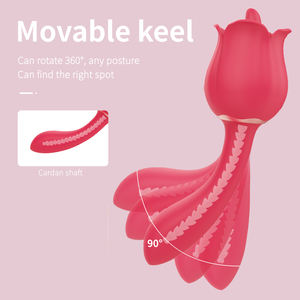 QIYI Dropshipping Weiblicher Rosen-Zungenvibrator G-Punkt Rosen-<span class=keywords><strong>Vibrator</strong></span> Sexspielzeug für Frauen Nippel-Klitoris-Leckstimulator - Product Image 5