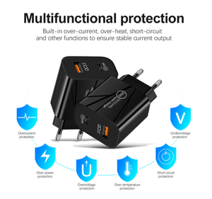 Adaptateur de charge rapide intelligent à double port prix usine 20W PD QC3.0 Type C <span class=keywords><strong>chargeur</strong></span> rapide pour Samsung EU US UK Plug - Product Image 6