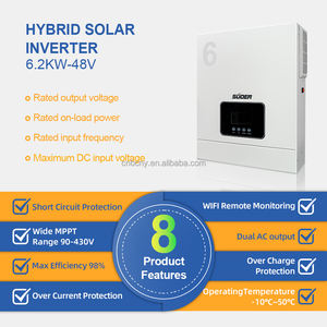 Hibrid tek fazlı güneş invertör On/şebekeden bağımsız invertör 2.2/<span class=keywords><strong>3.2</strong></span>/4.2/6.2/9/12kw 60Hz AC frekans MPPT - Product Image 6
