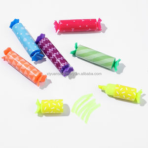 6 सिंक्रोटेड रंग और खुशबू कैंडी थीम मिनी हाइलाइटर्स - Product Image 4