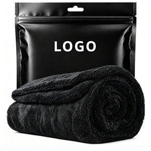 1200gsm 1400gsm Edgeless Absorbent Twisted Loop Microfiber Compressed Quick-dry Car Wash Care Detailing Drying Cleaning Home