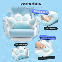 Chaise de jeu ergonomique en cuir personnalisée avec repose-pieds extensible, chaise pivotante rose pour filles