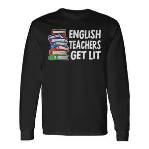 T-shirt à manches longues pour enseignants en anglais, pour les éducateurs - Product Image 1