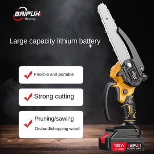 Tronçonneuse électrique au lithium industrielle portative de 6 pouces 8 pouces à une main pour la batterie rechargeable transfrontalière de coupe d'<span class=keywords><strong>arbre</strong></span> - Product Image 3