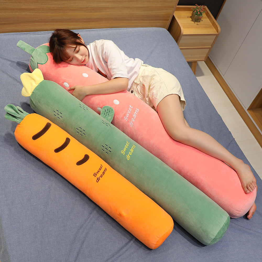 Ins New Long Pillow Back Cactus Strawberry Carrot Fruit Pillow Boyfriend Pillow