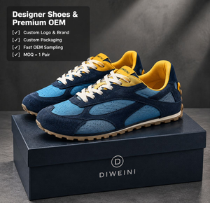 Zapatillas de Diseño de Lujo para Hombre y Mujer, de Alta Calidad, Color Azul Marino, Gamuza, Estilo Bajo, Nuevas - Product Image 1