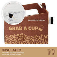 Logo personnalisé Distributeur portable de boissons à partager pour emporter vin jus de fruit à emporter café sac en papier dans une boîte bavoir en aluminium avec valve Vitop