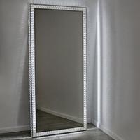 Miroir en cristal LED pleine longueur, directement de l'usine |   Miroir de courtoisie diamanté pour salles de bain et projets hôteliers