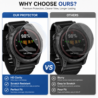 Protection d'écran en verre trempé 2.5D anti-rayures avec filtre lumière bleue HD compatible avec les montres Garmin Tactix 7 8 Pro 47 51 mm