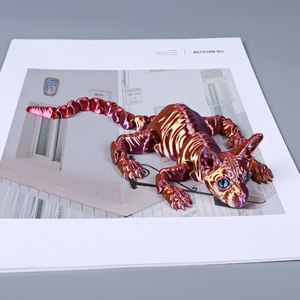 Vashine 3D-Gedruckte Flexible Kristall-Katzenspielzeuge Umweltfreundliches Material Heimdekoration PLA 3D-Gedruckte Actionfiguren Katzen - Product Image 3