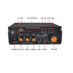 Mini âm thanh xe hơi khuếch đại công suất loa DC 12V 220V BT khuếch đại công suất nhà karaoke stereo chuyên nghiệp khuếch đại âm thanh Receiver - Product Image 6