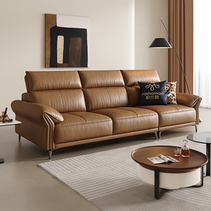 도매 가죽 소파 모더노스 다크 브라운 소파 모양 세트 홈 가구 소파 세트 떠나는 방 가죽 안락 의자 - Product Image 5