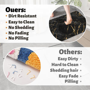 Alfombra de Baño de Tierra de Diatomeas, Rectangular, Antideslizante, Absorbente, de Secado Rápido, Diseño Moderno y Lujoso - Product Image 2