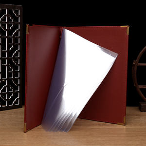 Speisekarte เมนูร้านอาหาร ปกเมนู โรงแรม หนัง A4 สีดํา PVC ปกเมนู หนังสือ โฟลเดอร์ร้านอาหาร - Product Image 5