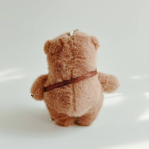 Porte-clés en peluche de polyester directement de l'usine avec rembourrage en coton PP, ours polaire et capybara, jouets pour chat pour les fêtes, 8-14 ans - Product Image 4