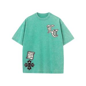 Camisetas de Punto para Hombre, Retro, Estampadas, Lavadas al Ácido, 100% Algodón, Estilo Urbano, Hip Hop, Manga Corta, Corte Holgado, Antiarrugas, Secado Rápido - Product Image 6