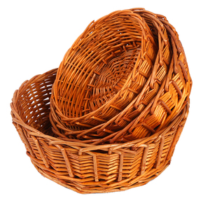 New <strong>Wicker</strong> Woven Storage <strong>Basket</strong> Round Rattan Large Fruit <strong>Wicker</strong> Picnic <strong>Baskets</strong> for Gifts Storage - Product Image 4