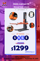 Elevador Hidráulico de un Solo Poste para Autos REACH RH-M2500 de Alta Resistencia, Capacidad de 2.5T, Fuente de Alimentación de 220V/380V, Altura de Elevación de 1850 mm, 5 Años de Garantía