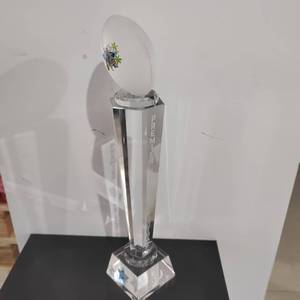 Vendita calda K9 bianco personalizzato 3D logo Laser cristallo trofeo di Rugby coppa del trofeo di Football americano premi per i campionati campione - Product Image 5