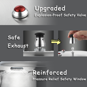 طنجرة ضغط يدوية عالية الجودة من الفولاذ المقاوم للصدأ 304 سعة 7 لتر متعددة الوظائف 5 في 1 للاستخدام المنزلي - Product Image 6