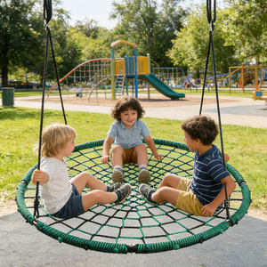 Round Outdoor Rope Swing Bird <b>Nest</b> Hammock Thickened Load-bearing Rocking <b>Bed</b> For Playground Kids Fun - Product Image 1